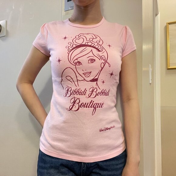 DISNEY WORLD BIBBIDI BOBBIDI BOUTIQUE CINDERELLA PINK TEE - Picture 10 of 10